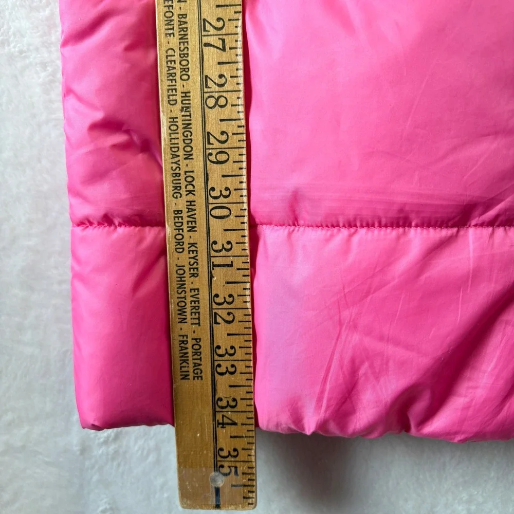 Nike‎ Therma-FIT Puffer Coat Women Sz Small Pink Long Hooded Winter Warm